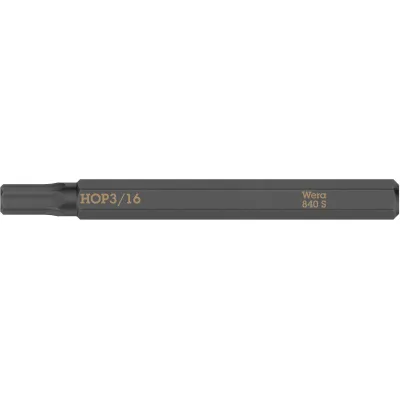 Wera Bit 840 S Hex-Plus 05018156001 | 3/16 Zoll x 70 mm | 1/4" Antrieb | extra zähhart | für Schlagschrauber