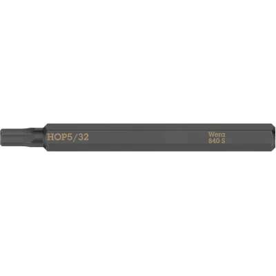 Wera Bit 840 S Hex-Plus 05018155001 | 5/32 Zoll x 70 mm | 1/4" Antrieb | extra zäh | Innensechskant | Schlagschrauber