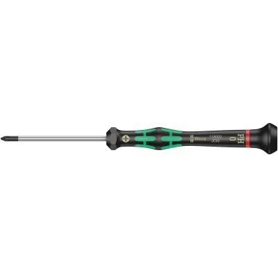 Wera Kreuzschlitz-Schraubendreher Micro PH0 x 60mm 05118022001 | Präzision | drehbare Kappe | 2-Komponenten-Griff