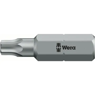 Wera Bit 867/1 IPR 05134707001 | TX45 IPR Bit mit Loch | 1/4 Zoll Sechskant | 35mm Länge | zäzhart für TORX PLUS IPR