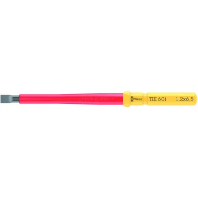 Wera Schlitz-Schraubendreher 05006505001 | VDE 60 i | 1,2x6,5x157 mm | isoliert 1000V | präzisionsgeschliffen