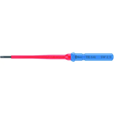 Wera Innensechskant-Schraubendreher 05006518001 | VDE 64 i | 2,5 x 157 mm | isoliert 1000V | VDE-geprüft
