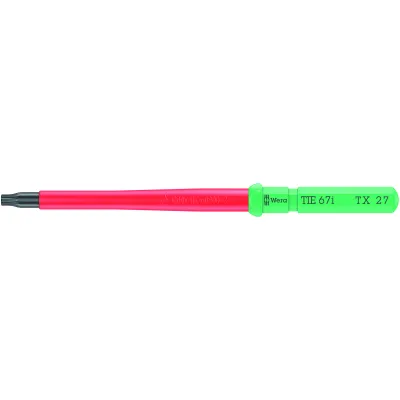 Wera Schraubendreher Torx TX27 05006538001 | VDE 1000V isoliert | 157mm Klinge | 2-Komponenten-Griff | brüniert