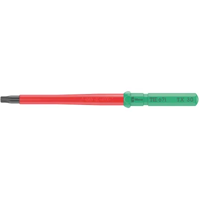 Wera Schraubendreher Torx TX30 Kraftform Kompakt VDE 67 i | 157mm | 1000V isoliert | 2-Komponenten-Griff | brüniert
