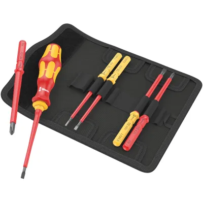 Wera Schraubendreherset Kraftform Kompakt VDE 7 05006600001 | 7-teilig | isoliert 1000V | 2 PH | 4 Schlitz | Tasche