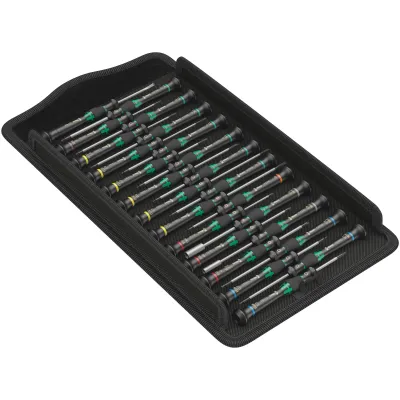 Wera Elektronik Schraubendreher Set Kraftform Micro Big Pack 1 | 25-teilig | Präzision | ergonomisch | Tasche