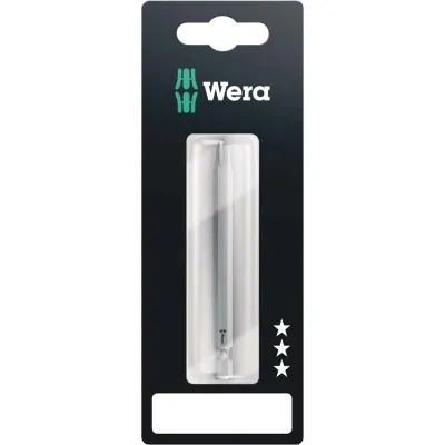 Wera Bit PH 3x89mm 073522 | Phillips-Recess Schrauberbit | 1/4 Zoll Sechskant | Torsionszone | zähhart