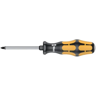Wera Schraubmeißel 917 SPH PH1 x 80 mm | Kreuzschlitz Schraubendreher | Kraftform Griff | Schlagkappe