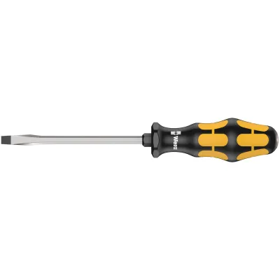 Wera 932 A Schraubmeißel Schlitz 9x1,6x150 mm | Sechskantklinge | Schlagkappe | Kraftform Griff