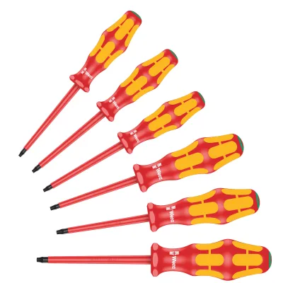 Wera VDE Schraubendrehersatz 167 i/6 | Torx T-Griff | 6-teilig | 1000V isoliert | Kraftform Plus | rot/gelb