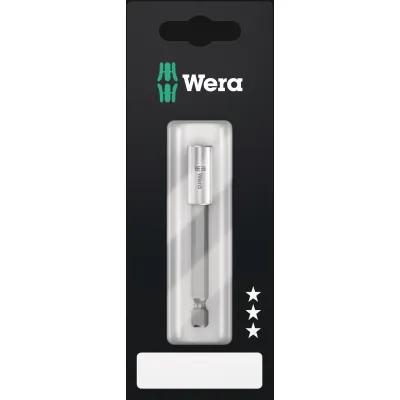 Wera Universalhalter 899/4/1 S 05160924001 | Bithalter 1/4 Zoll 6,3 mm | Edelstahlhülse | Magnetisch | 75 mm