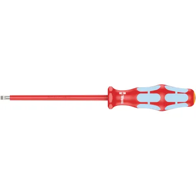 Wera Schlitz-Schraubendreher 05022730001 VDE 0,6x3,5x100mm | isoliert | Edelstahl | Kraftform Griff | 1000V