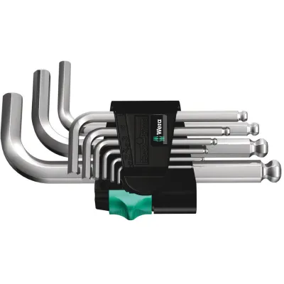 Wera Winkelschlüsselsatz 950 PKS/9 SM N 05133163001 | Hex-Plus | 9-tlg. | metrisch 1,5–10 mm | Kugelkopf | bunt