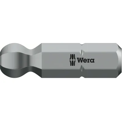 Wera Bit 05056352001 | 3 mm Kugelkopf Sechskant | 1/4 Zoll Antrieb | Länge 25 mm | für Innensechskantschrauben