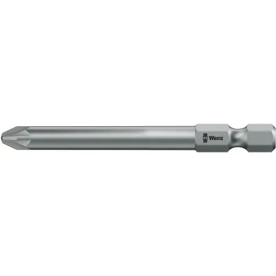 Wera Bit Pozidriv PZ2 70mm 1/4" 855/4 Z | Kreuzschlitz-Bit | zäzhart | Sechskant | langlebig | 2 Stück