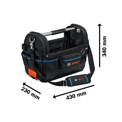 Bosch Professional Werkzeugtasche GWT 20 | Handwerkzeug-Set 16-tlg. | inkl. Hammer, Schraubendreher | L-BOXX kompatibel