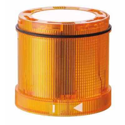 WERMA Signalsäulenelement TwinLIGHT Classic 64731075 | LED | 24V AC/DC | Dauer- & Blinklicht | Ø70 mm | IP65 | gelb