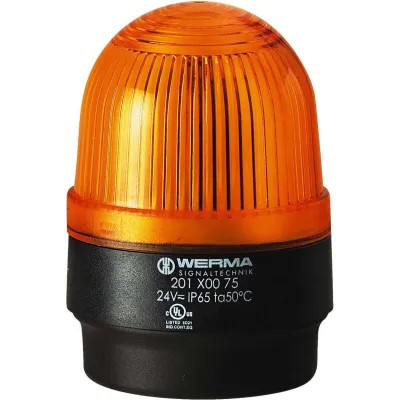 WERMA LED-Dauerleuchte BM 20130075 | 24V AC/DC | IP65 | 1W | Aufbau | gelb | langlebige LED-Signalleuchte