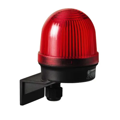 WERMA Dauerleuchte WM 20310000 | LED Aufbauleuchte | 230V AC/DC | IP65 | Montagewinkel | B15d Fassung | rot