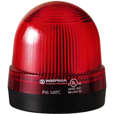 WERMA Dauerleuchte BM 22010000 | 12-230V AC/DC | IP65 | Aufbau | 1W | rot