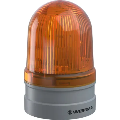 WERMA Blitzleuchte Midi TwinFLASH 26132070 | LED | 12/24V AC/DC | IP66 | Kunststoff | mittelgroß | gelb