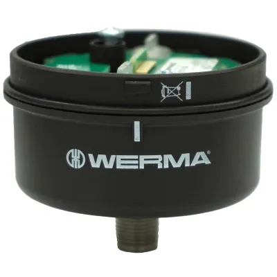 WERMA Anschlusselement 640.870.00 | M12 5-polig | KombiSIGN 71/72 | Rohr-, Winkel-, Bodenmontage | schwarz