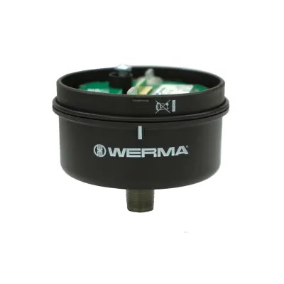 WERMA Anschlusselement 64088000 | M12 8-polig | für KombiSIGN 71/72 | Rohr-, Winkel-, Bodenmontage | schwarz