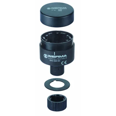 WERMA Anschlusselement 845.000.00 | Anschlussmodul 12–230V AC/DC | Bajonettverschluss | Montage | schwarz
