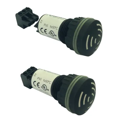 WERMA Einbausummer 10700070 | Dauerton | 24V AC/DC | 22,5mm | 60 dB | IP65 | Einbau | Kunststoff | schwarz