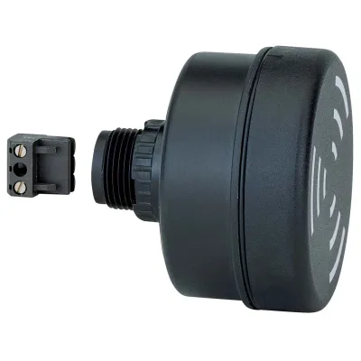WERMA Mehrtonsirene Einbau 110.000.75 | 8 Töne einstellbar | 100 dB | 24V AC/DC | IP65 | 22,5mm | Schwarz