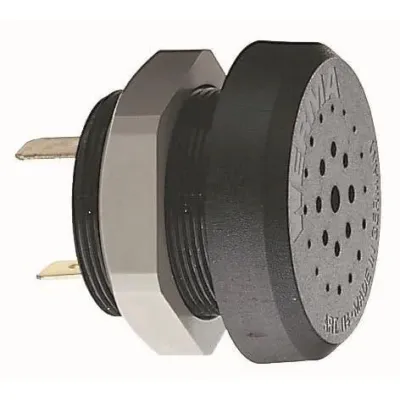 Werma Elektronischer Summer 11406815 | Schalttafeleinbau 24V DC | Dauerton | 85 dB | IP30 | Kunststoff | schwarz