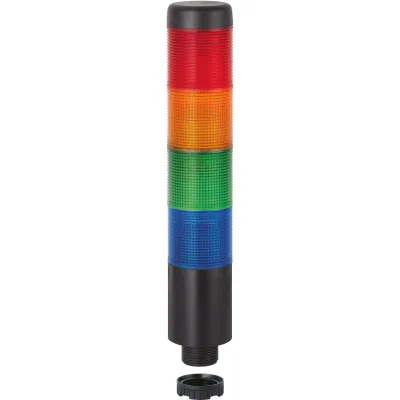 WERMA Signalsäule K37 Kabel EM 69815075 | 4-fach LED-Dauerlicht | 24V AC/DC | IP65 | blau/grün/gelb/rot | 209mm