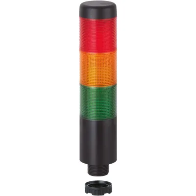 WERMA Signalsäule K37 69811075 | LED-Dauerlicht | 24V AC/DC | 3-stufig grün/gelb/rot | IP65 | Ø 38mm | Kabelanschluss