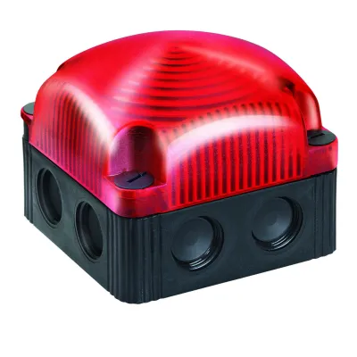 WERMA LED-Dauerleuchte 85310060 | 115-230V AC | Dauerlicht | IP66 | Metall | quadratisch | rot | 85x85x72mm