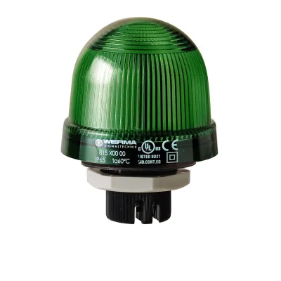 Werma LED-Dauerleuchte 81620055 | 24V AC/DC | Einbau | IP65 | schlagfestes Polycarbonat | grün