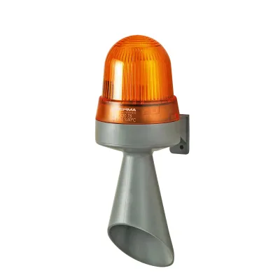 WERMA LED-Hupe 42432068 | Dauerton 230V AC | 98 dB | IP65 | LED Dauerlicht | Wand-/Deckenmontage | gelb