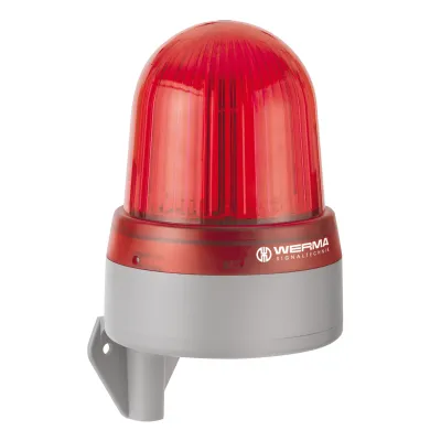 Werma LED-Sirenen-Kombi 43310070 | 32 Töne | 10-48V AC/DC | 108 dB | IP65 | Wandmontage | rot