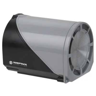 Werma Mehrtonsirene 144.000.68 | 32 Töne | 230V AC | IP65 | 114 dB | Kunststoff | schwarz