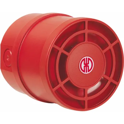 WERMA Mehrtonsirene 140.150.50 | 32 Töne | 9-28V DC | 115 dB | IP65 | Kunststoff | rot