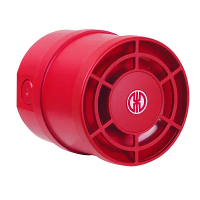 WERMA Mehrtonsirene 140.150.50 | 32 Töne | 9-28V DC | 115 dB | IP65 | Kunststoff | rot