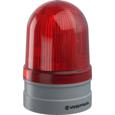 WERMA LED Signal-Beacon Midi TwinFLASH 261.120.60 | Industrie Warnleuchte EvoSIGNAL | 115-230V AC | IP66 | Rot
