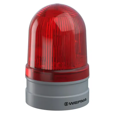 WERMA LED Signal-Beacon Midi TwinFLASH 261.120.60 | Industrie Warnleuchte EvoSIGNAL | 115-230V AC | IP66 | Rot