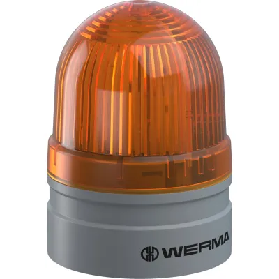 WERMA Blitzleuchte Mini TwinFLASH 26032060 | LED | 115-230V AC | IP66 | TwinFLASH Blitzlicht EVS | Kunststoff | gelb