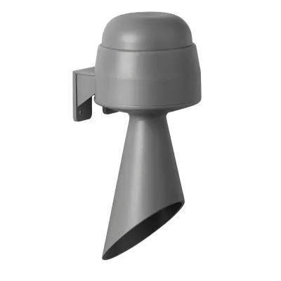 WERMA Signalhupe 58400068 | 230V AC WM Dauerton | 98 dB | IP65 | Wandmontage | wartungsfrei | grau