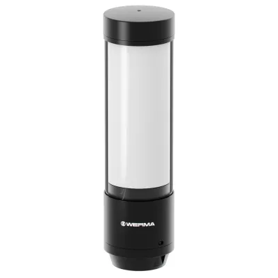 WERMA Signalsäule 65700055 eSIGN | 9 Segmente | 24V DC | LED Multicolour | Blitzlicht | IP66/IP69k | Ø72mm
