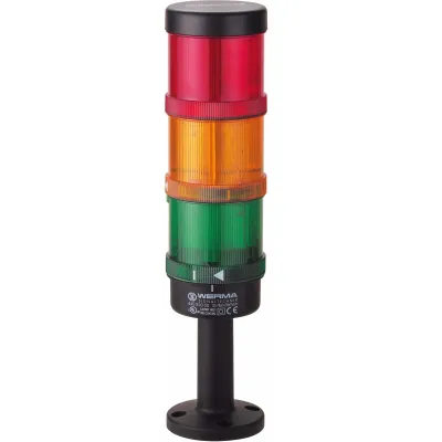 WERMA Signalsäule KS71 RM 64924005 | 24V AC/DC | IP65 | grün/gelb/rot | Rohrmontage | 299mm hoch