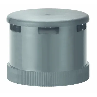 WERMA Sirenenelement 64577075 | akustisches Signalsäulenelement | 24V AC/DC | 105 dB | IP65 | Ton wählbar | 70mm | grau