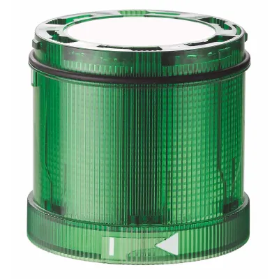 WERMA LED Signalsäulen-Leuchte TwinLIGHT Classic 647.210.75 | 24V AC/DC | Dauer- und Blinklicht | Ø70mm | IP65 | grün