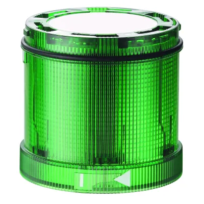 WERMA LED Signalsäulen-Leuchte TwinLIGHT Classic 647.210.75 | 24V AC/DC | Dauer- und Blinklicht | Ø70mm | IP65 | grün