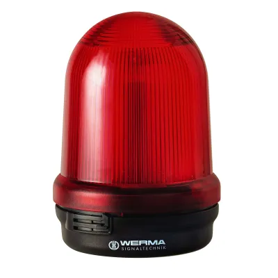 WERMA Dauerleuchte 82610000 | Warnleuchte 230V AC/DC | IP65 | 1W | BA15d | Aufbau | Glühlampe | rot